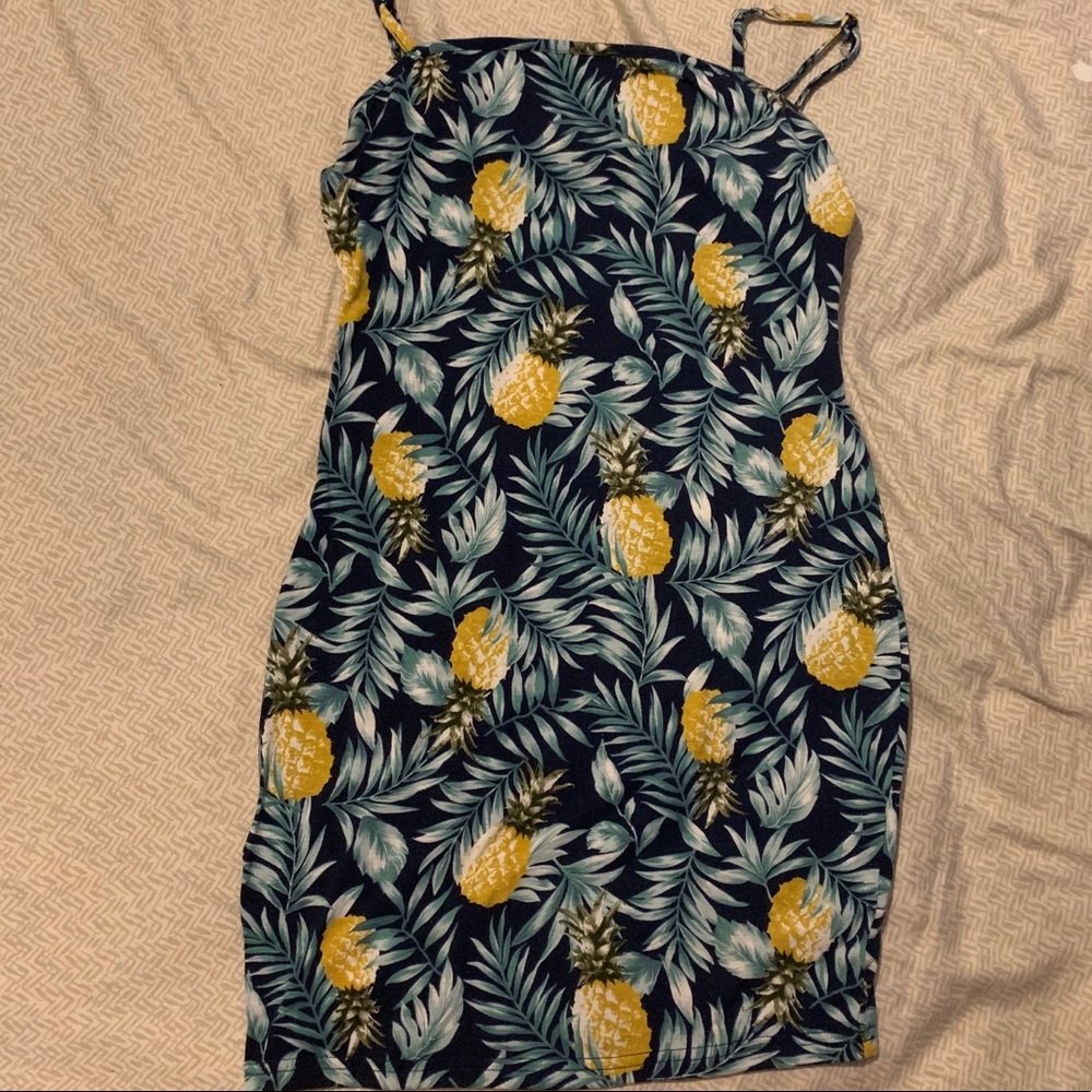 Super cute pineapple mini dress